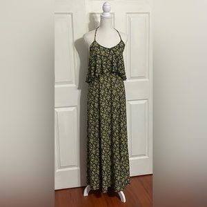 Sebastian McCall Black Floral Maxi Dress Size Small